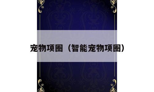 宠物项圈（智能宠物项圈）