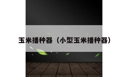 玉米播种器（小型玉米播种器）