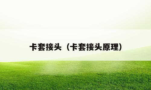 卡套接头（卡套接头原理）
