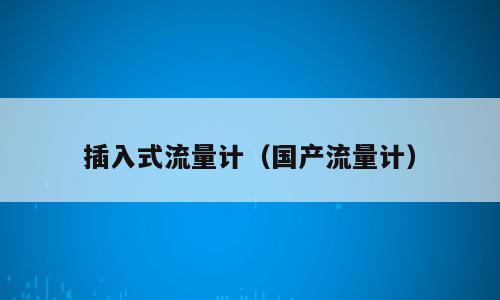 插入式流量计（国产流量计）