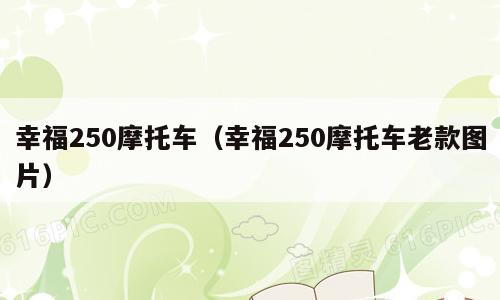 幸福250摩托车（幸福250摩托车老款图片）
