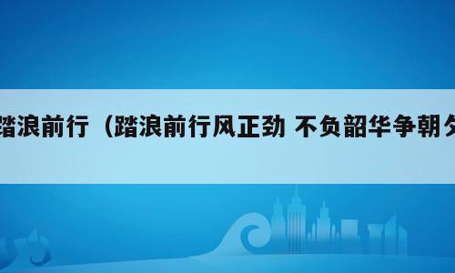 踏浪前行（踏浪前行风正劲 不负韶华争朝夕）