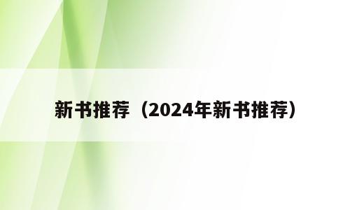 新书推荐（2024年新书推荐）
