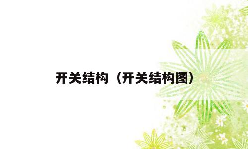 开关结构（开关结构图）