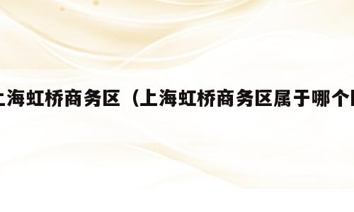 上海虹桥商务区（上海虹桥商务区属于哪个区）