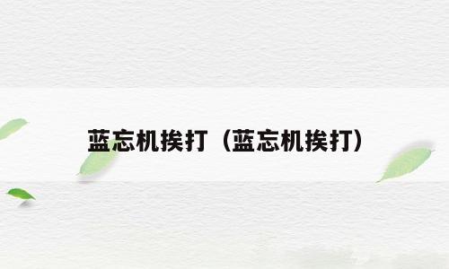 蓝忘机挨打（蓝忘机挨打）