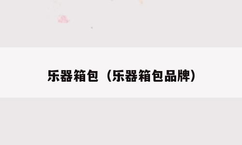 乐器箱包（乐器箱包品牌）