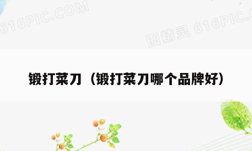 锻打菜刀（锻打菜刀哪个品牌好）