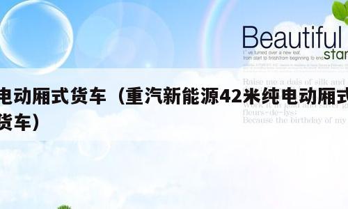 电动厢式货车（重汽新能源42米纯电动厢式货车）