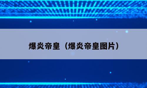 爆炎帝皇（爆炎帝皇图片）