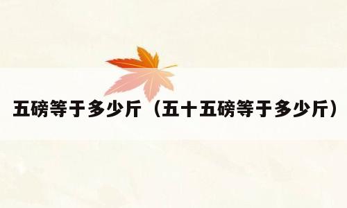 五磅等于多少斤（五十五磅等于多少斤）