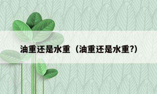 油重还是水重（油重还是水重?）