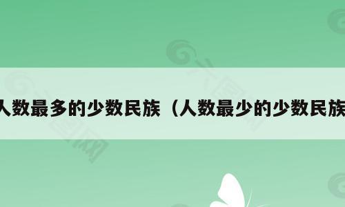 人数最多的少数民族（人数最少的少数民族）