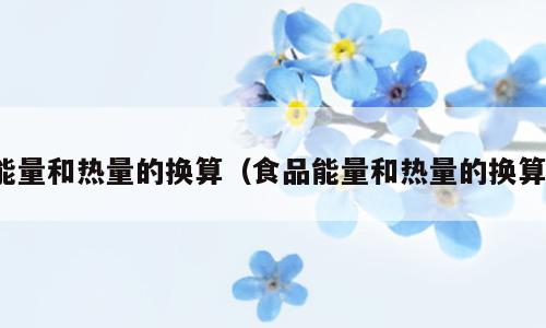 能量和热量的换算（食品能量和热量的换算）