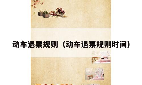 动车退票规则（动车退票规则时间）