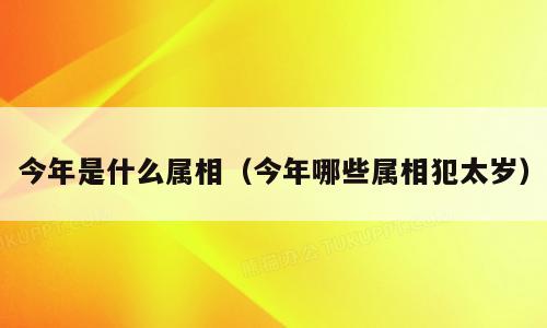 今年是什么属相（今年哪些属相犯太岁）