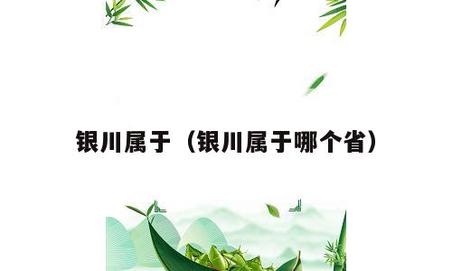 银川属于（银川属于哪个省）