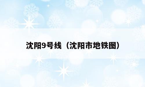 沈阳9号线（沈阳市地铁图）