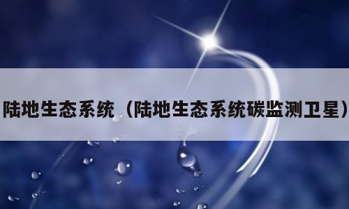 陆地生态系统（陆地生态系统碳监测卫星）