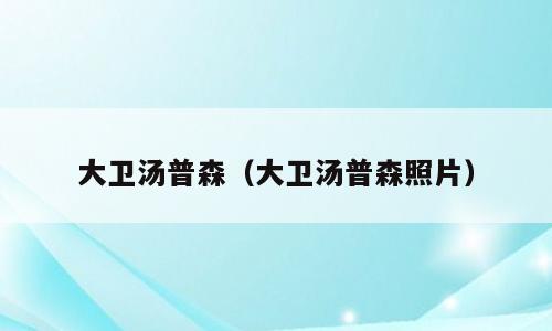大卫汤普森（大卫汤普森照片）