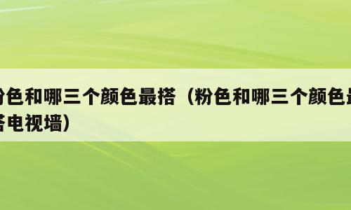 粉色和哪三个颜色最搭（粉色和哪三个颜色最搭电视墙）