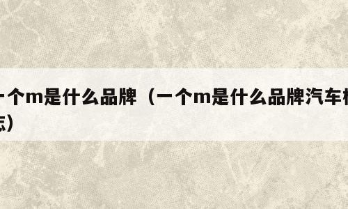 一个m是什么品牌（一个m是什么品牌汽车标志）