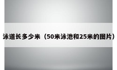 泳道长多少米（50米泳池和25米的图片）
