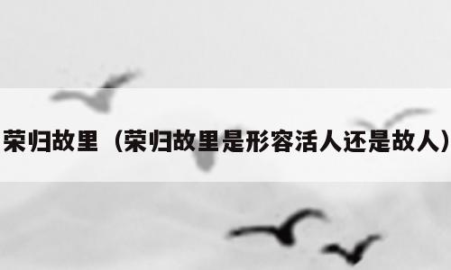 荣归故里（荣归故里是形容活人还是故人）