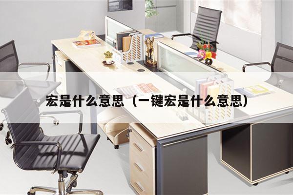 宏是什么意思（一键宏是什么意思）