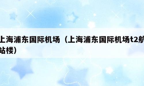 上海浦东国际机场（上海浦东国际机场t2航站楼）