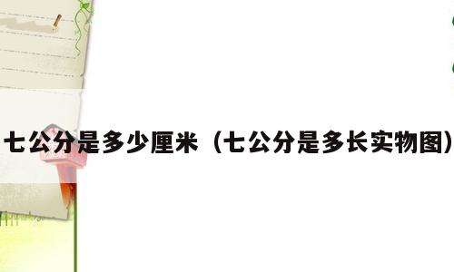 七公分是多少厘米（七公分是多长实物图）