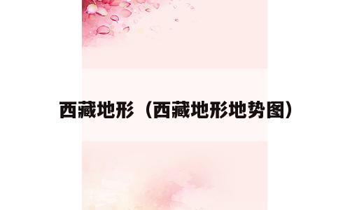 西藏地形（西藏地形地势图）