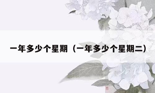 一年多少个星期（一年多少个星期二）
