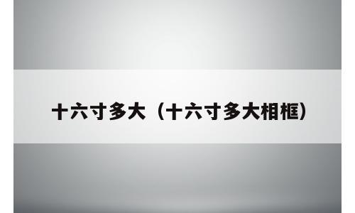 十六寸多大（十六寸多大相框）